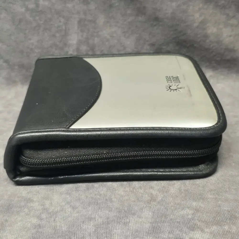 Case Logic Silver & Black CD Carrying Case Holds 24 DVD CD Music Movies